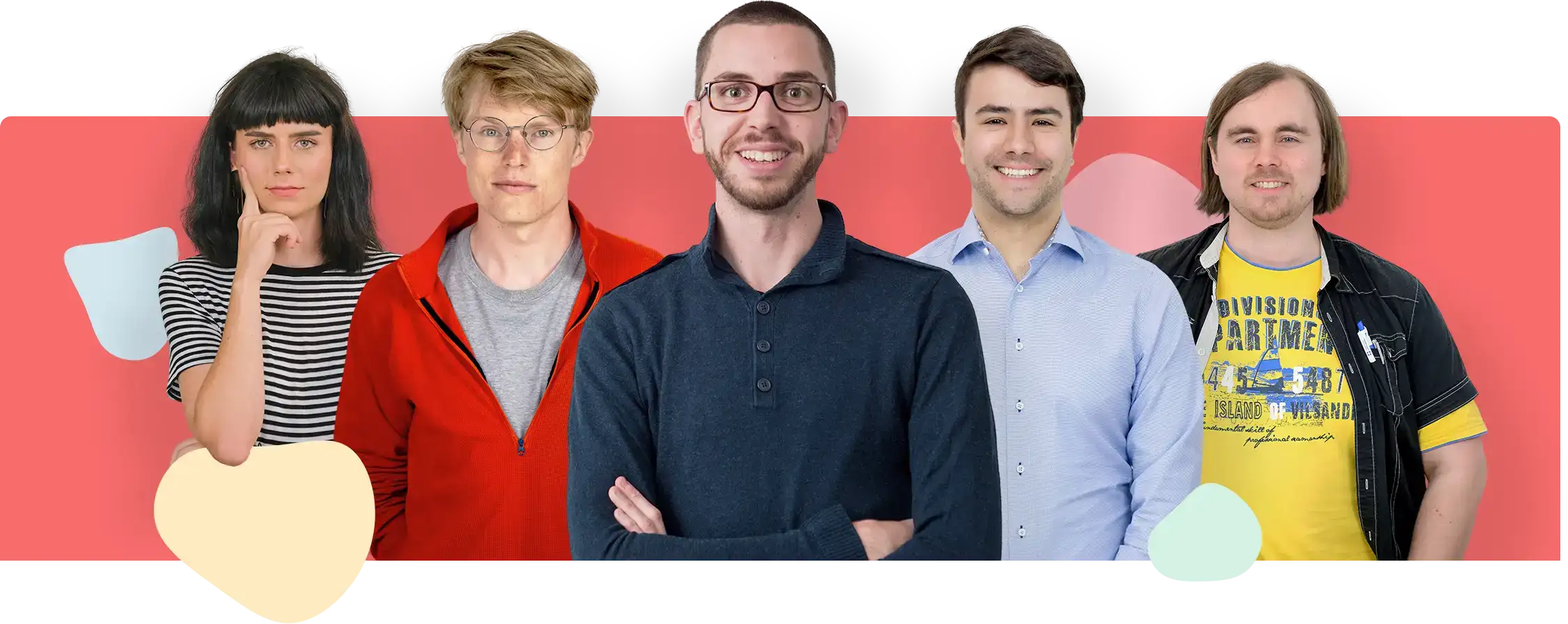 Sharetribe support team members: Kinga, Thomas R., Thomas M., Luis, and Vesa.